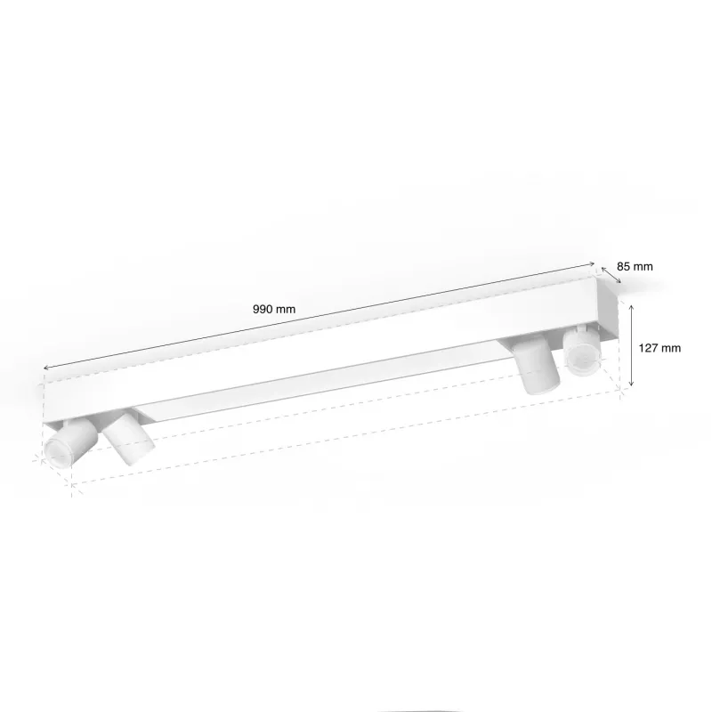 Philips Hue White & Color Ambiance Centris Spot, foco de 4 luces, 4200 lm, blanco