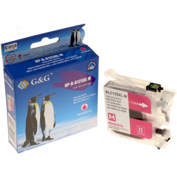 G&G cartucho de tinta compatible con Brother LC-125XLM, magenta