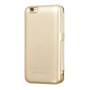 Hoco funda tipo libro de piel con power bank de 3000 mAh para Apple iPhone 6, dorada
