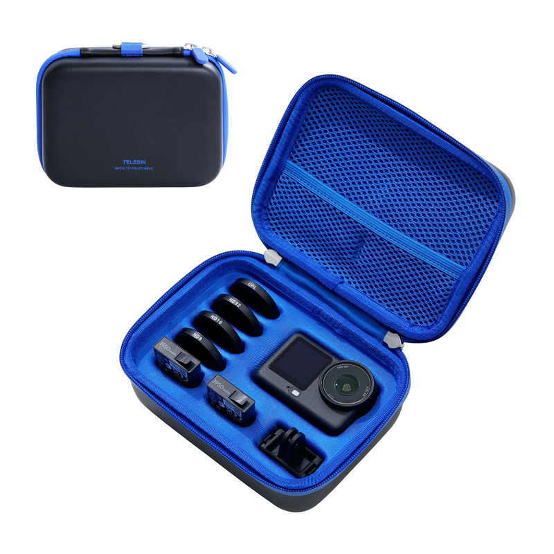 Telesin DisAdv S7-BAG-02BK bolsa de transporte de EVA para DJI Osmo Action 6, negra