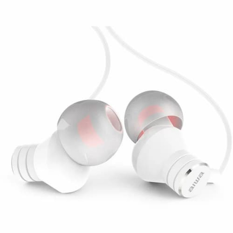AIWA ESTM-50WT auriculares estéreo intraurales con micrófono, blancos