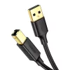 Ugreen US135 cable USB 2.0 A-B para impresora, chapado en oro, 1 m, negro