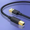 Ugreen US135 cable USB 2.0 A-B para impresora, chapado en oro, 1 m, negro
