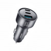 Joyroom JR-CCN19 cargador de coche, 65 W, 2x USB-C + USB-A, gris oscuro