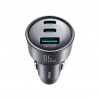 Joyroom JR-CCN19 cargador de coche, 65 W, 2x USB-C + USB-A, gris oscuro
