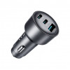Joyroom JR-CCN19 cargador de coche, 65 W, 2x USB-C + USB-A, gris oscuro