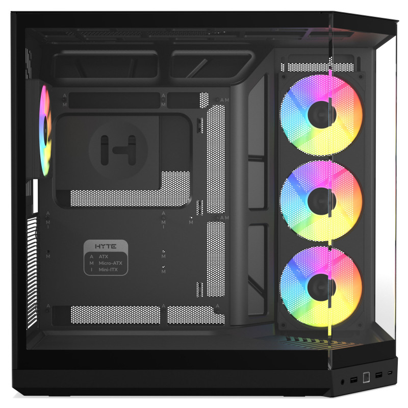 HYTE Y50 Pitch Black caja de ordenador, vidrio templado x 3