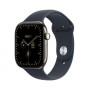 Apple Watch Series 12 GPS + Cellular 42 mm, caja de titanio natural, correa deportiva azul marino, M/L