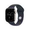 Apple Watch Series 12 GPS + Cellular 42 mm, caja de titanio natural, correa deportiva azul marino, M/L