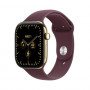 Apple Watch Series 12 GPS + Cellular 42 mm, caja de titanio oro radiante, correa deportiva burdeos, M/L