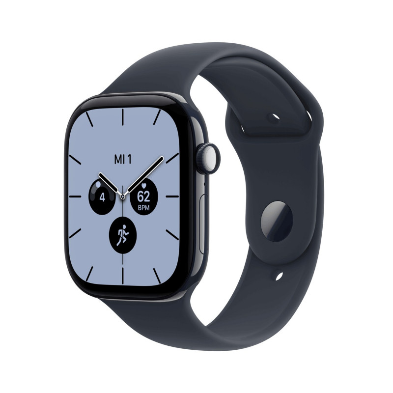 Apple Watch Series 12 GPS + Cellular 46 mm, caja de cerámica azul noche, correa deportiva azul marino, S/M