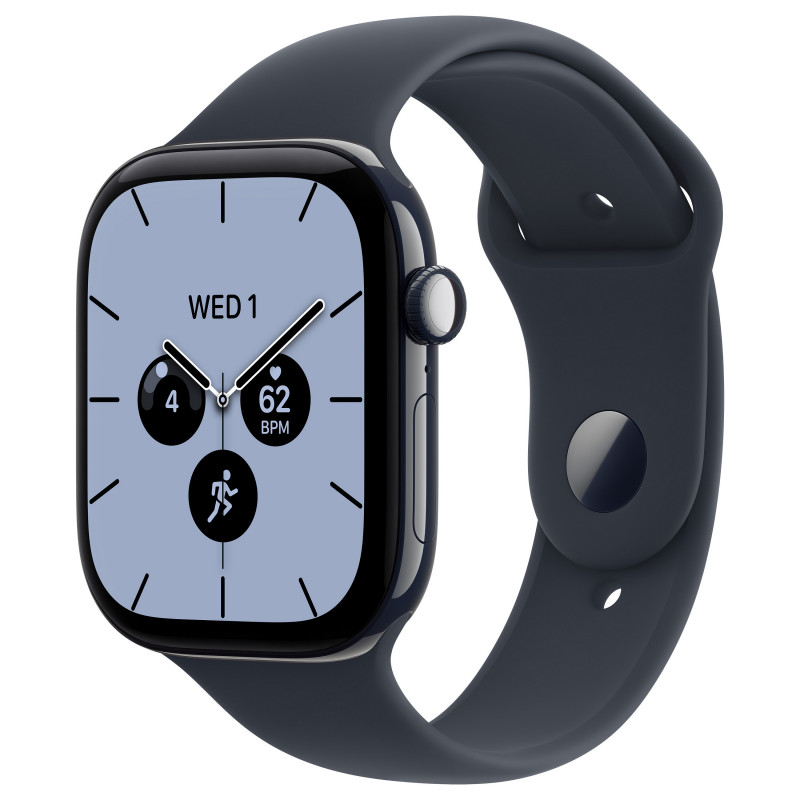 Apple Watch Series 12 GPS + Cellular 46 mm, caja de cerámica azul noche, correa deportiva azul marino, M/L