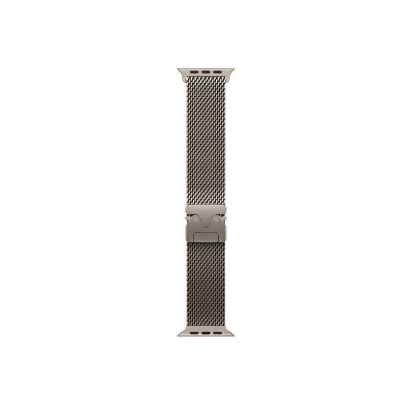 Apple MK0D4ZM/A correa Milanese Loop de titanio para Apple Watch, 49 mm, titanio natural, Medium