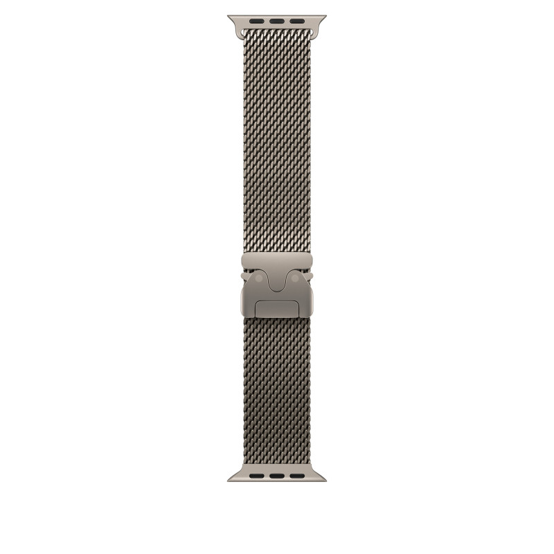 Apple MK0E4ZM/A correa Milanese Loop de titanio para Apple Watch, 49 mm, titanio natural, Large