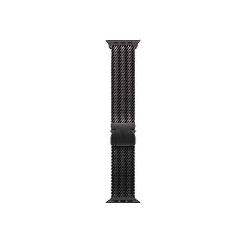 Apple MK0Q4ZM/A correa Milanese Loop de titanio para Apple Watch, 49 mm, titanio negro, Large