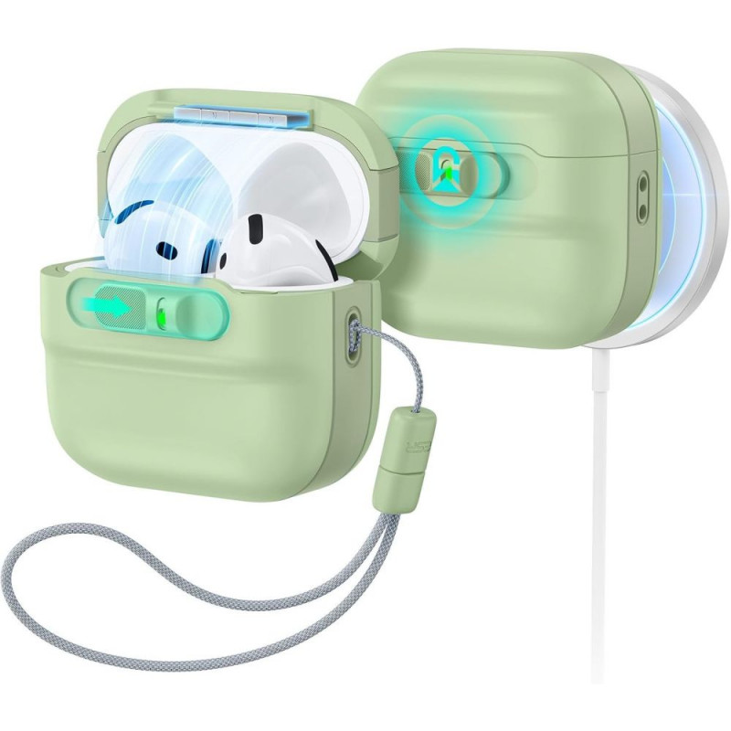 ESR Pulse HaloLock MagSafe funda para Apple AirPods 4 / 5, verde claro