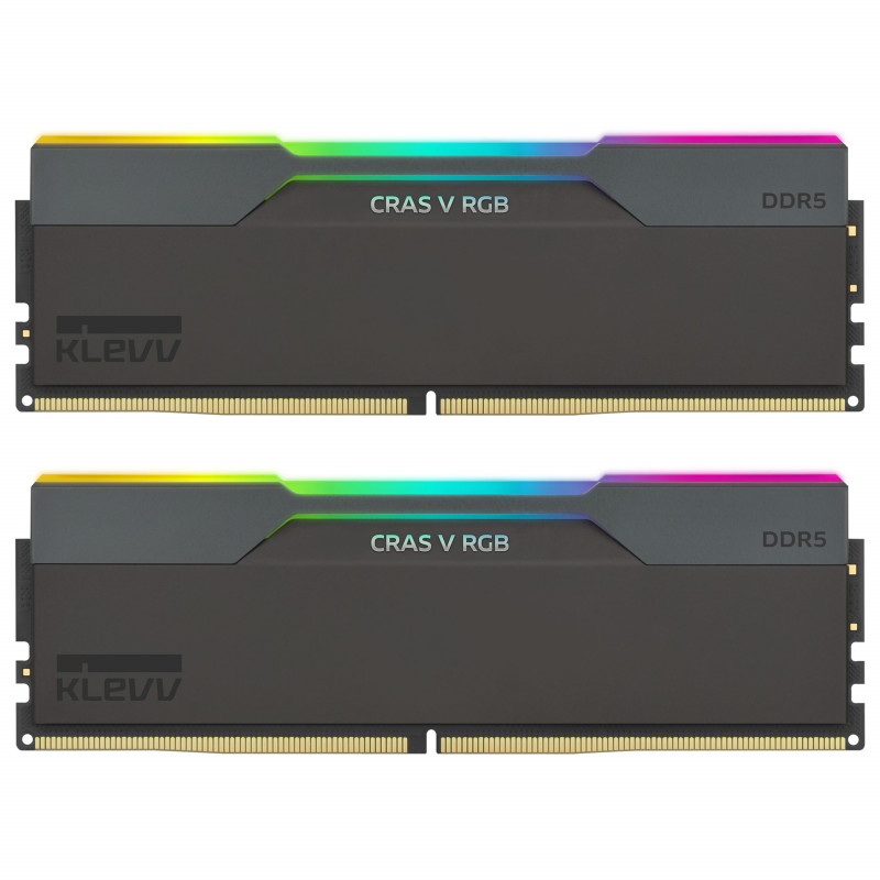 Kit de memoria Klevv Cras V RGB KD5AGUA80-64B300G DDR5-6400 CL30 de 32 GB (2 x 16 GB), negro