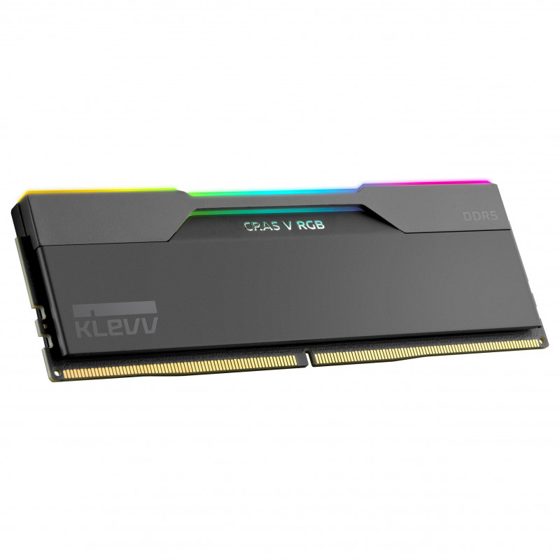 Kit de memoria Klevv Cras V RGB KD5AGUA80-64B300G DDR5-6400 CL30 de 32 GB (2 x 16 GB), negro