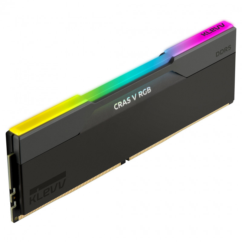 Kit de memoria Klevv Cras V RGB KD5AGUA80-64B300G DDR5-6400 CL30 de 32 GB (2 x 16 GB), negro
