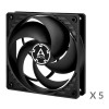 Arctic P12 ACFAN00135A ventiladores de caja, 120 mm, 3 pines, negros (5 uds.)