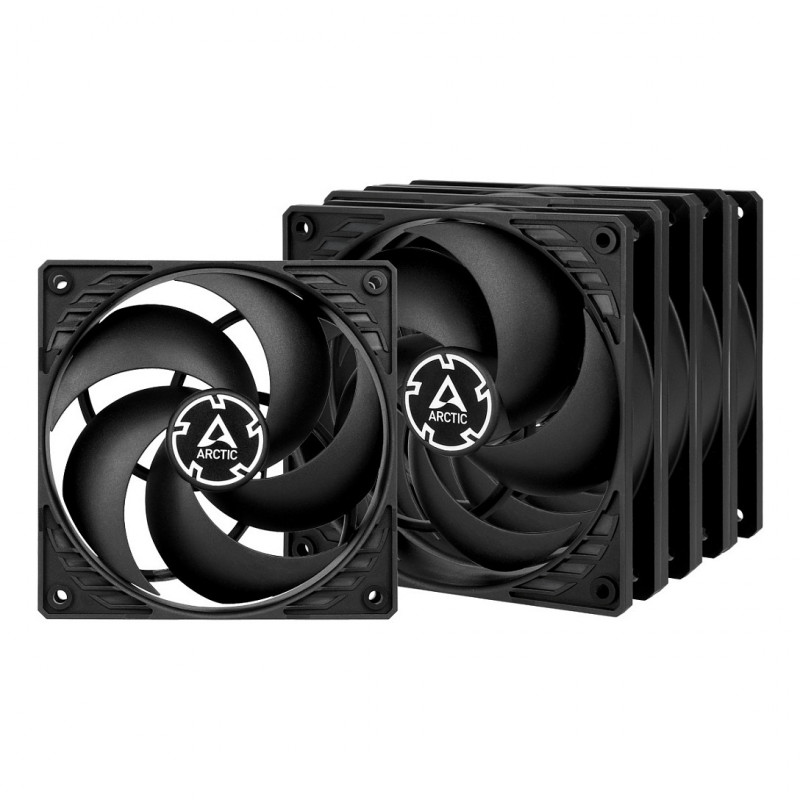 Arctic P12 ACFAN00135A ventiladores de caja, 120 mm, 3 pines, negros (5 uds.)