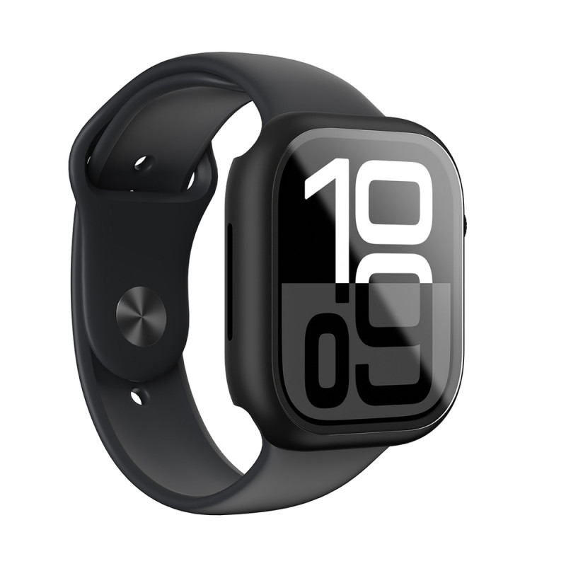 AmazingThing Radix Glass funda protectora para Apple Watch 42 mm, cristal templado, negra