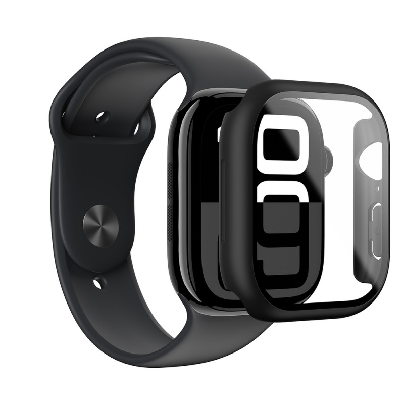 AmazingThing Radix Glass funda protectora para Apple Watch 42 mm, cristal templado, negra