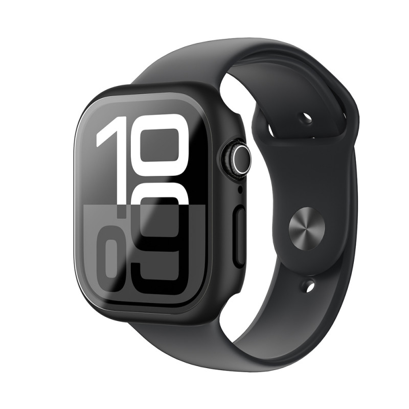 AmazingThing Radix Glass funda protectora para Apple Watch 42 mm, cristal templado, negra
