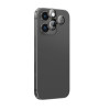 AmazingThing AR Aluminum 3 Lens Glass protector de objetivos de cámara con marco para iPhone 16 Pro / 16 Pro Max, negro