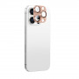 AmazingThing Aviation-Grade Alloy protector de cristal templado para lentes de la cámara del iPhone 16 Pro / 16 Pro Max, oro rosa