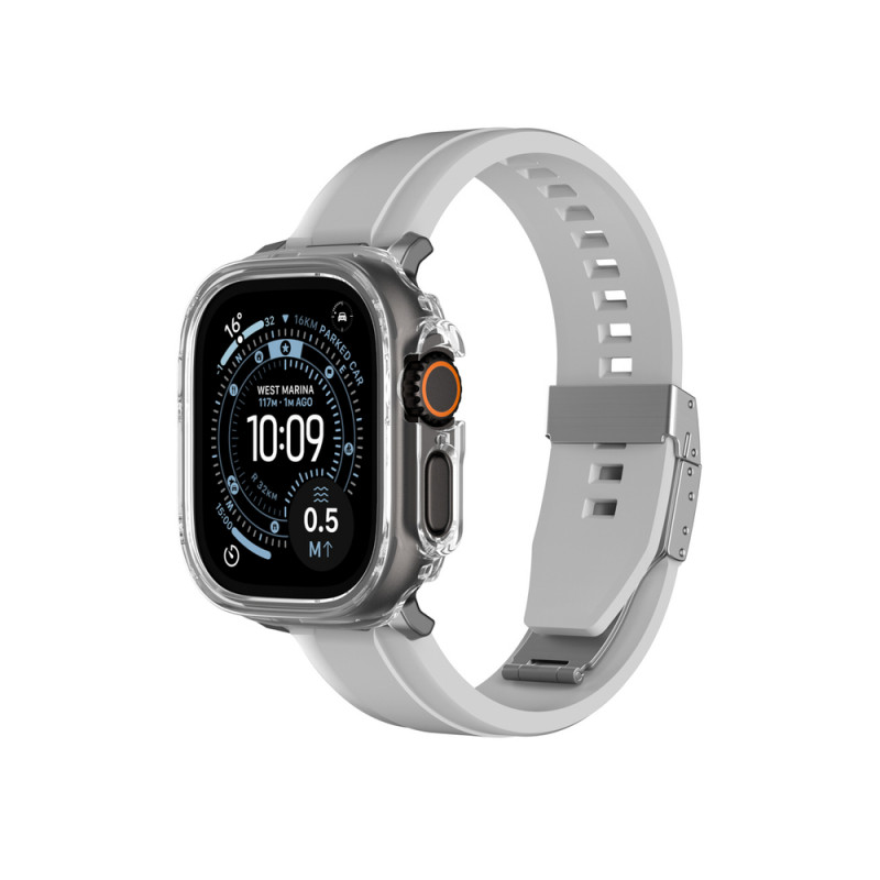 AmazingThing Minimal funda protectora para Apple Watch Ultra 3 / Ultra 4 de 49 mm, transparente