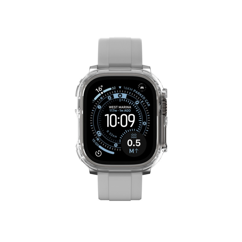 AmazingThing Minimal funda protectora para Apple Watch Ultra 3 / Ultra 4 de 49 mm, transparente