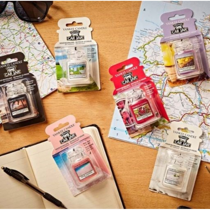 Yankee Candle Clean Cotton ambientador de coche para colgar, pack bonus