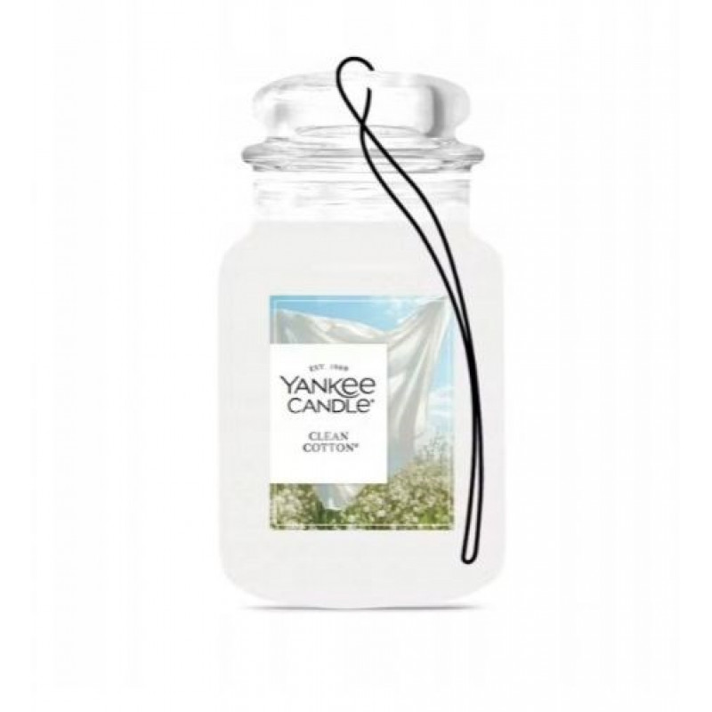 Yankee Candle Clean Cotton ambientador de coche para colgar, pack bonus