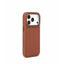 Mujjo Troubadour funda modular de piel para Apple iPhone 18 Pro / 17 Pro, MagSafe, marrón claro