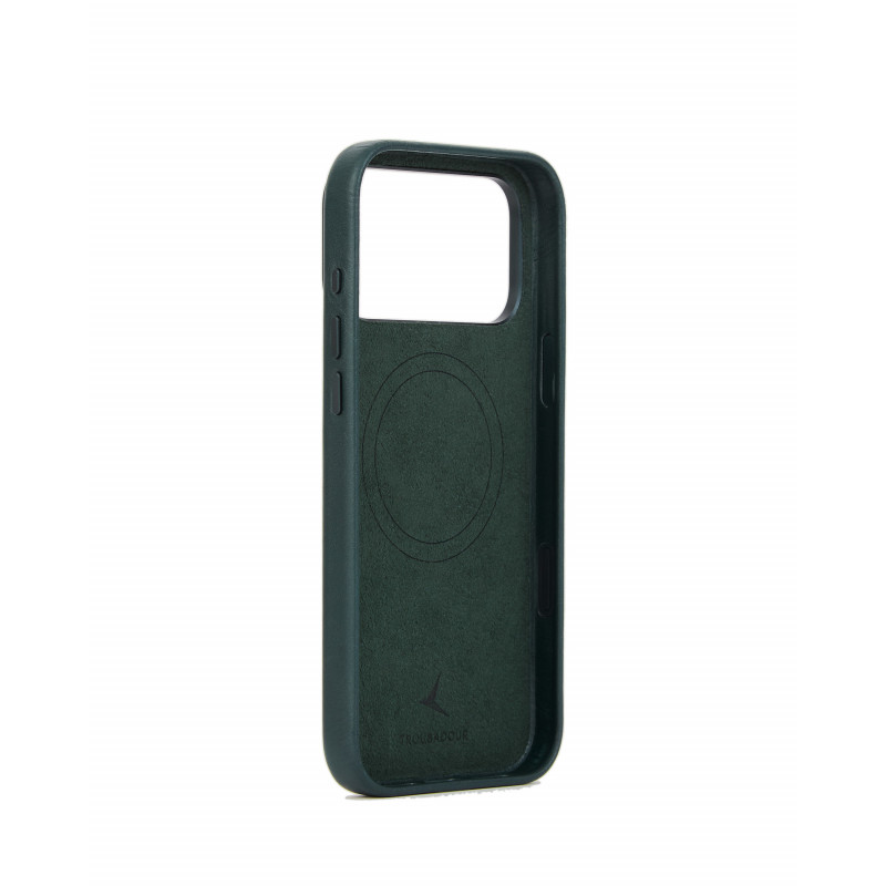 Mujjo Troubadour funda de piel para Apple iPhone 18 Pro Max / 17 Pro Max, MagSafe, verde obsidiana