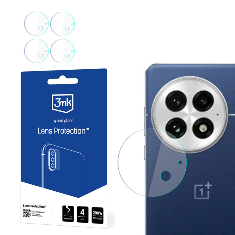 3MK Lens Protection cristal híbrido para el objetivo de la cámara OnePlus 13 (4 uds.)