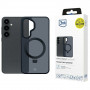 3MK Smoke Case Mag&Stand funda para smartphone Samsung Galaxy S25+, negra