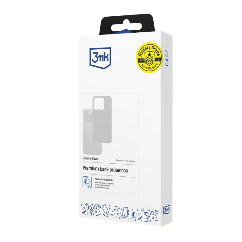 3MK Silicone Case funda de silicona para Samsung Galaxy S25+, negra