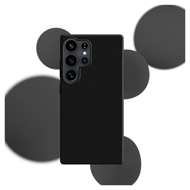 3MK Silicone Case funda de silicona para Samsung Galaxy S25 Ultra, negra