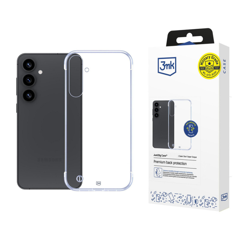 Funda 3mk Just20g Clear Case para Samsung Galaxy S25+, transparente