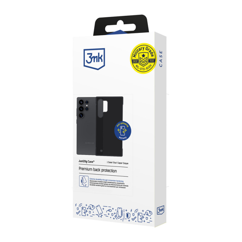 Funda 3mk Just20g Matt Case para Samsung Galaxy S25 Ultra, negro mate