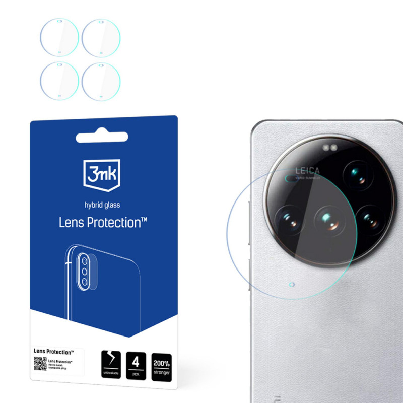 3MK Lens Protection protector de lente de cámara de cristal híbrido para Xiaomi 15 Ultra (4 uds.)