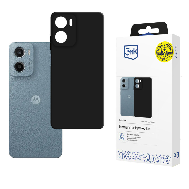 3MK Matt Case funda para Motorola Moto G05 / E15 G4, negro mate