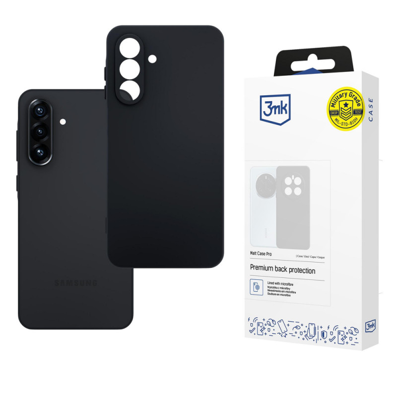 3MK Matt Case Pro funda para Samsung Galaxy A26 5G, negra