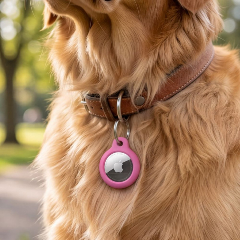 Tech-Protect Rough llavero protector para Apple AirTag 1 / 2, rosa