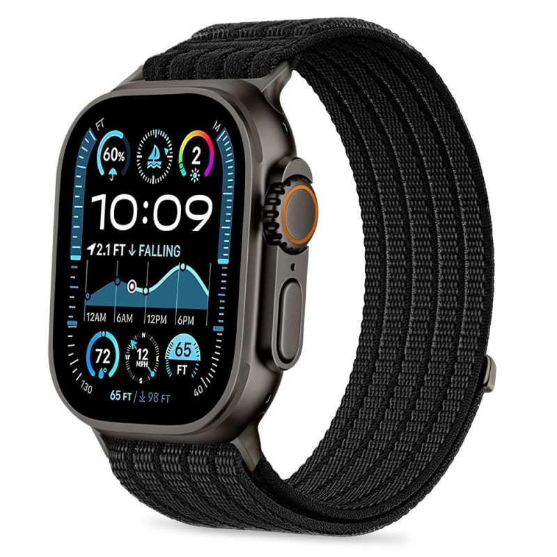 Tech-Protect Nylon Sport correa para Apple Watch 44/45/46/49 mm, negra
