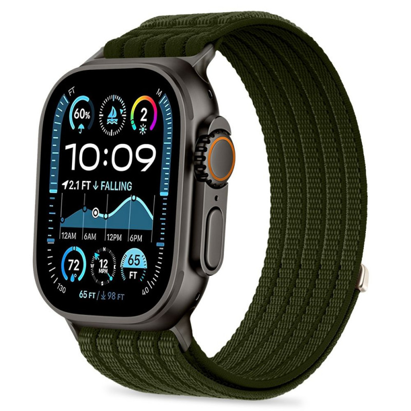 Tech-Protect Nylon Sport correa para Apple Watch 44/45/46/49 mm, verde oscuro