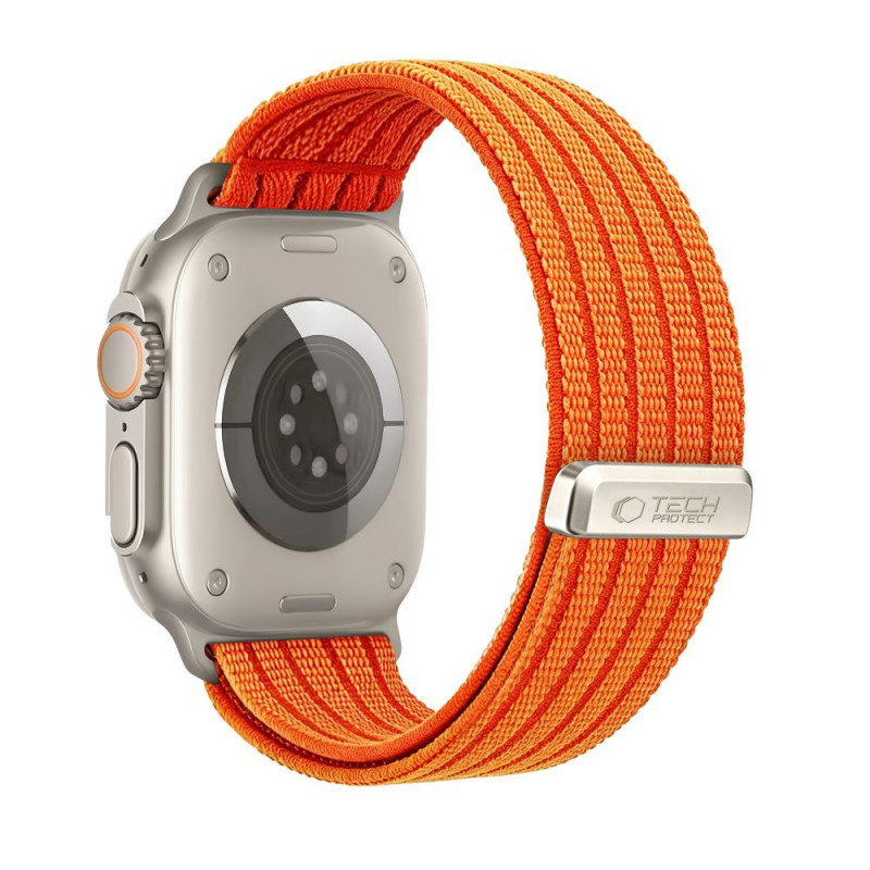 Tech-Protect Nylon Sport correa para Apple Watch 44/45/46/49 mm, naranja