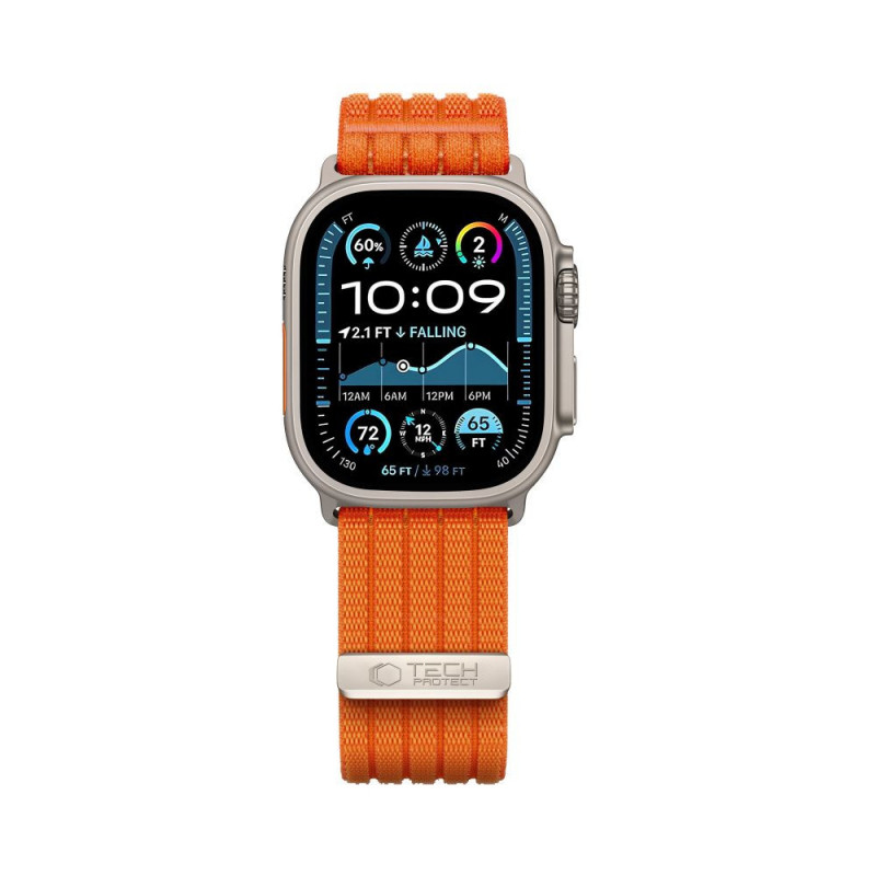 Tech-Protect Nylon Sport correa para Apple Watch 44/45/46/49 mm, naranja